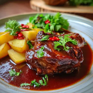 Rabo De Ternera Estofado Tradicional para 4 Personas Tarjeta de receta