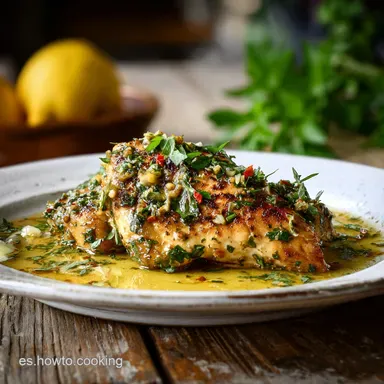 Receta con Pollo F&aacute;cil para 4 Porciones Tarjeta de receta