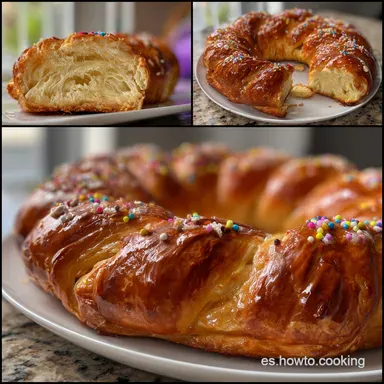 Rosc&oacute;n de Reyes Esponjoso Rosca de Reyes Receta Au: La Miga Perfecta Tarjeta de receta