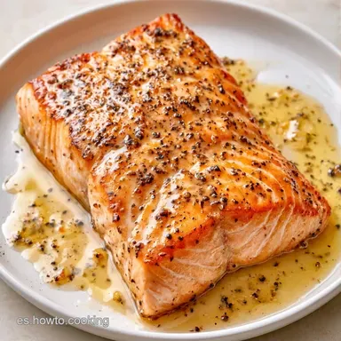 Salmón Con Pimienta Para 4 Personas Tarjeta de receta