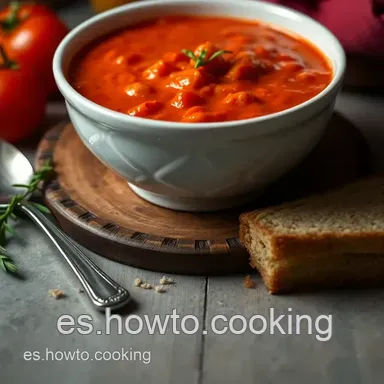 Salmorejo Cordob&eacute;s Aut&eacute;ntico Juan: Receta Familiar Cremosa Tarjeta de receta