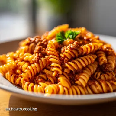 Soja Texturizada a la Bolo&ntilde;esa para 4 Porciones Tarjeta de receta