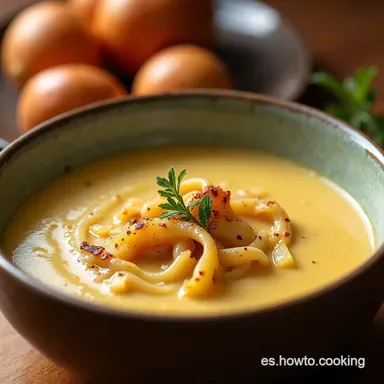Sopa de Cebolla Francesa El Cl&aacute;sico Reconfortante que Amamos Tarjeta de receta