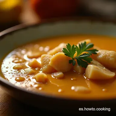 Receta Sopa Cremosa de Champi&ntilde;ones con Pollo F&aacute;cil y Reconfortante Tarjeta de receta