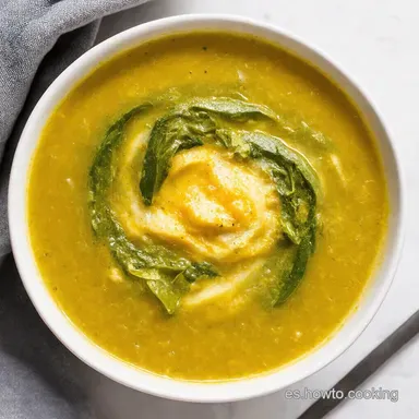 Sopa de Papa y Espinaca Fácil Receta Casera Reconfortante