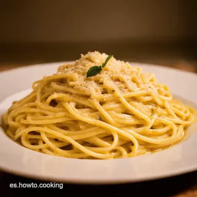 Spaghetti a la Carbonara con Nata Mi Secreto Cremoso Tarjeta de receta