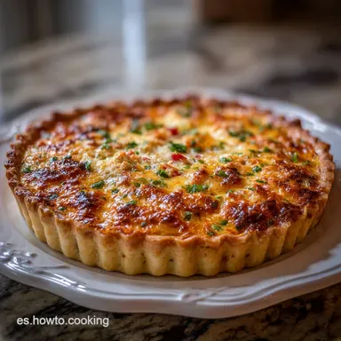 Tarta de At&uacute;n Receta Cl&aacute;sica para 8 Tarjeta de receta