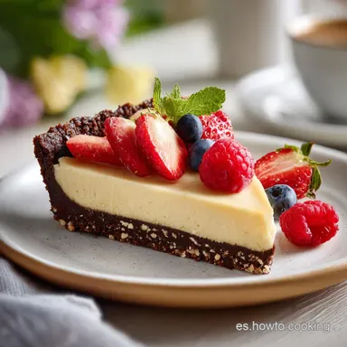 Tarta de Caf&eacute; Sin Horno para 10 Porciones Tarjeta de receta