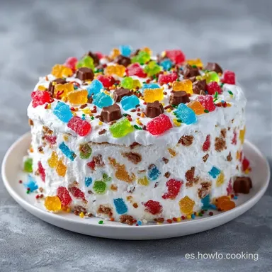 Tarta de Nubes y Gominolas en 30 Minutos Tarjeta de receta