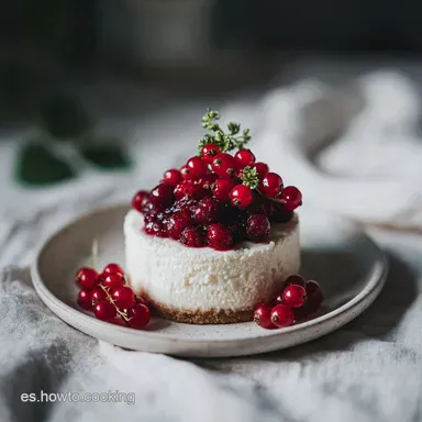 Tarta de Queso con Frutos Rojos para 10 Raciones Tarjeta de receta