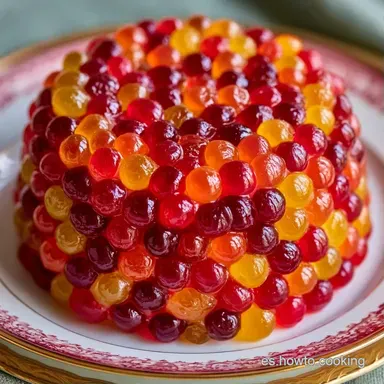 Tarta Gominolas Colorida para 12 Personas Tarjeta de receta