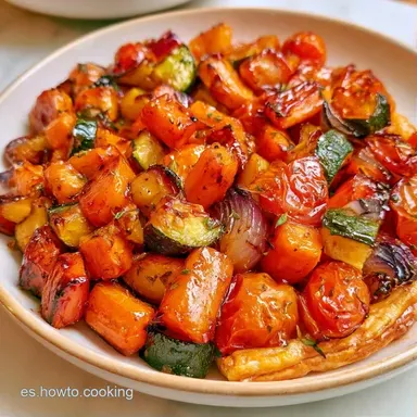 Tarta Tatín de Verduras Caramelizada Tarjeta de receta