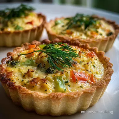 Tartaletas Saladas: Masa Integral y Relleno Cremoso Tarjeta de receta