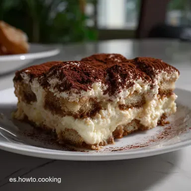 Tiramisu Receta Facil: Postre Italiano Sin Huevo Tarjeta de receta