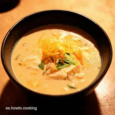 Sopa Thai Tom Kha Gai Un Viaje a Tailandia en tu Olla Tarjeta de receta