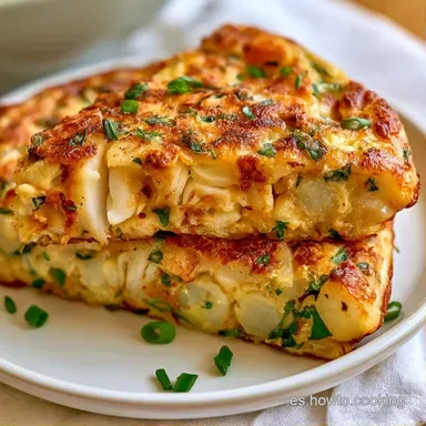 Tortilla De Bacalao Para 4 Personas Tarjeta de receta