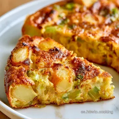 Tortilla De Patatas Con Cebolla Y Puerro Tarjeta de receta