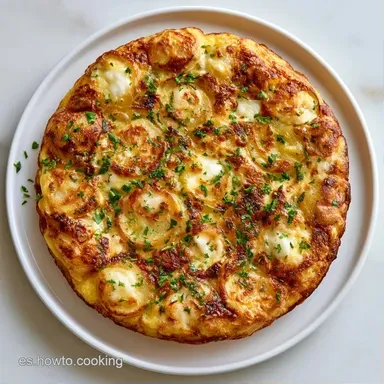 Tortilla de Patatas for 4 Servings Tarjeta de receta