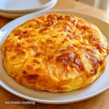 Cómo hacer Tortilla de Patatas para 4 Tarjeta de receta
