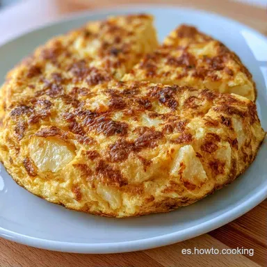 Tortilla De Patatas Para 4 Comensales Tarjeta de receta