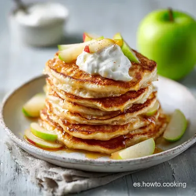 Receta de Tortitas de Manzana y Yogur Saludables en 10 Minutos Tarjeta de receta