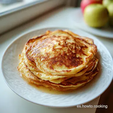 Tortitas de Manzana y Yogur en 10 Minutos Tarjeta de receta