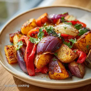 Verduras al Horno con Especias: Guarnici&oacute;n en 40 Minutos Tarjeta de receta