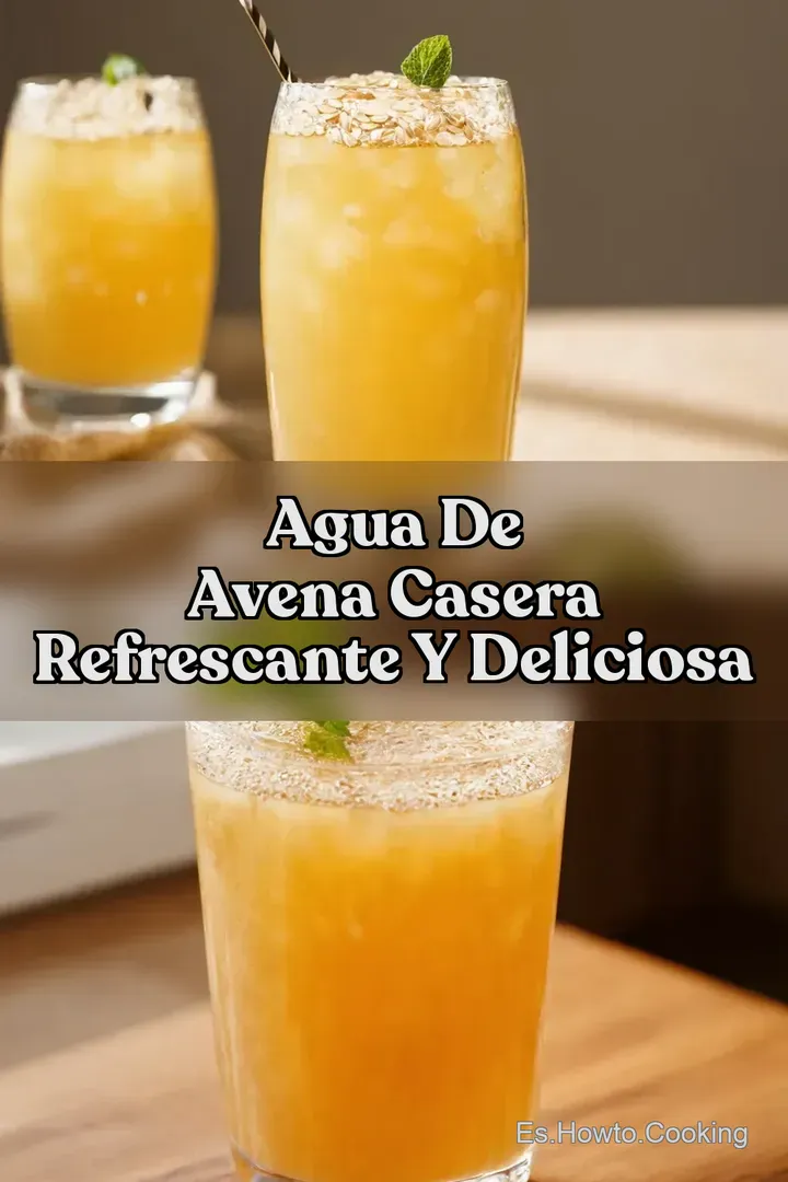 Agua de Avena Casera Refrescante y Deliciosa