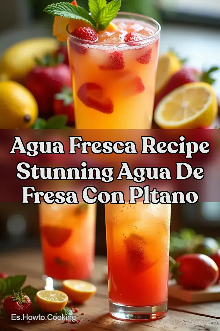 Agua Fresca Recipe Stunning AGUA DE FRESA CON PLTANO