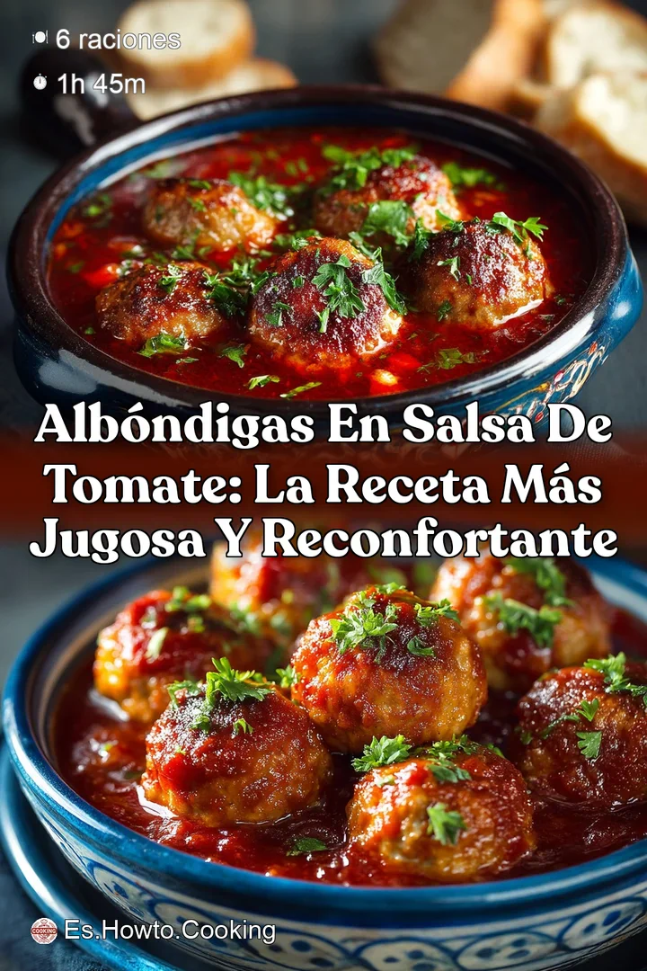Alb&oacute;ndigas en Salsa de Tomate: La Receta M&aacute;s Jugosa y Reconfortante
