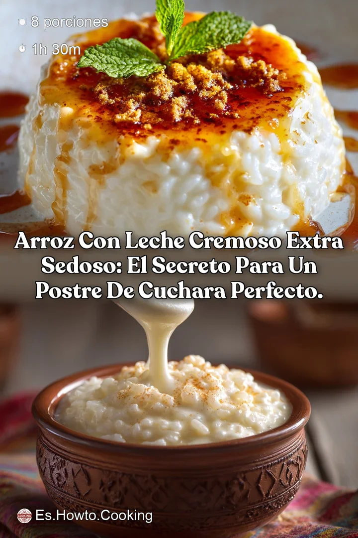 Arroz con leche cremoso extra sedoso: El secreto para un postre de cuchara perfecto.