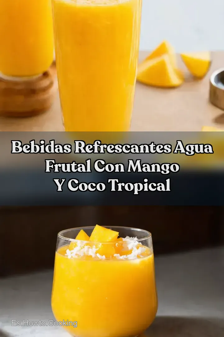 Bebidas Refrescantes Agua Frutal con Mango y Coco Tropical