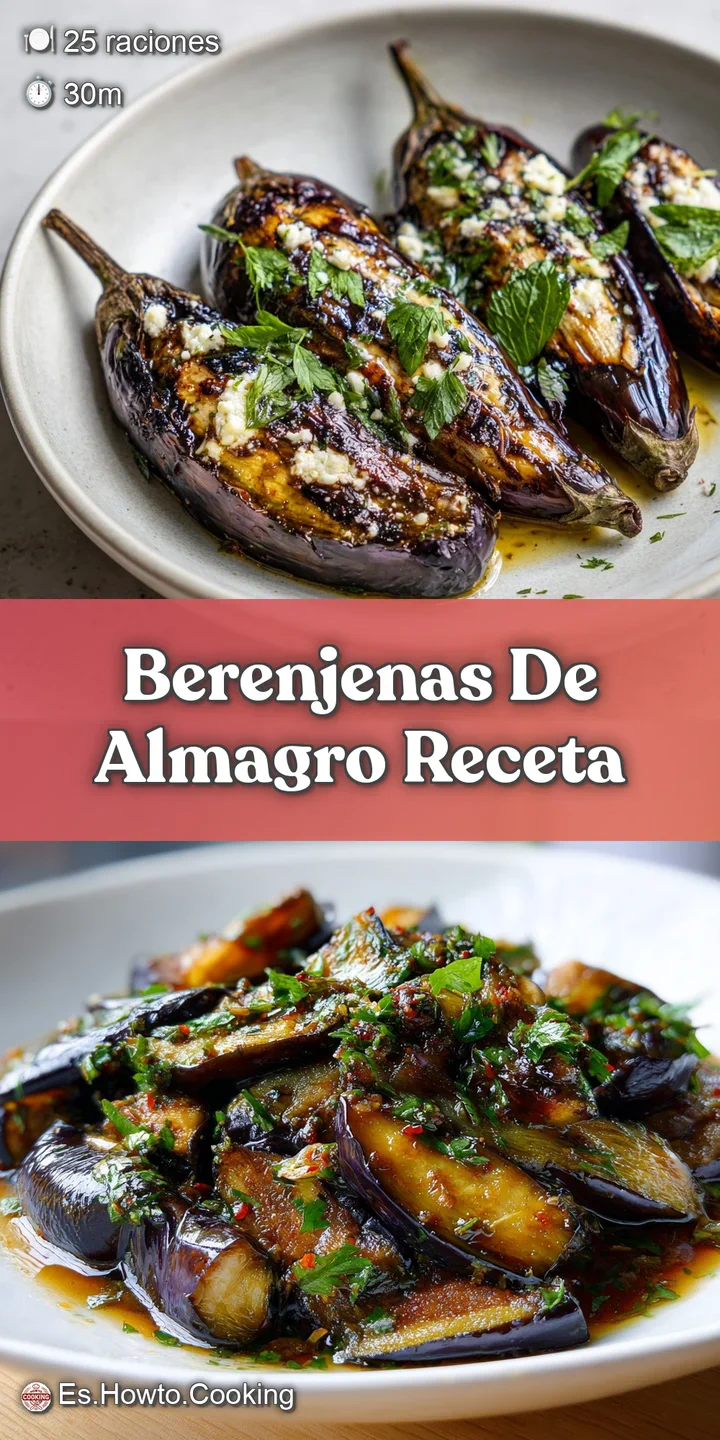 Intense macro shot capturing the shiny, almost translucent skin of the eggplant, contrasted by the textured bits of red pe...