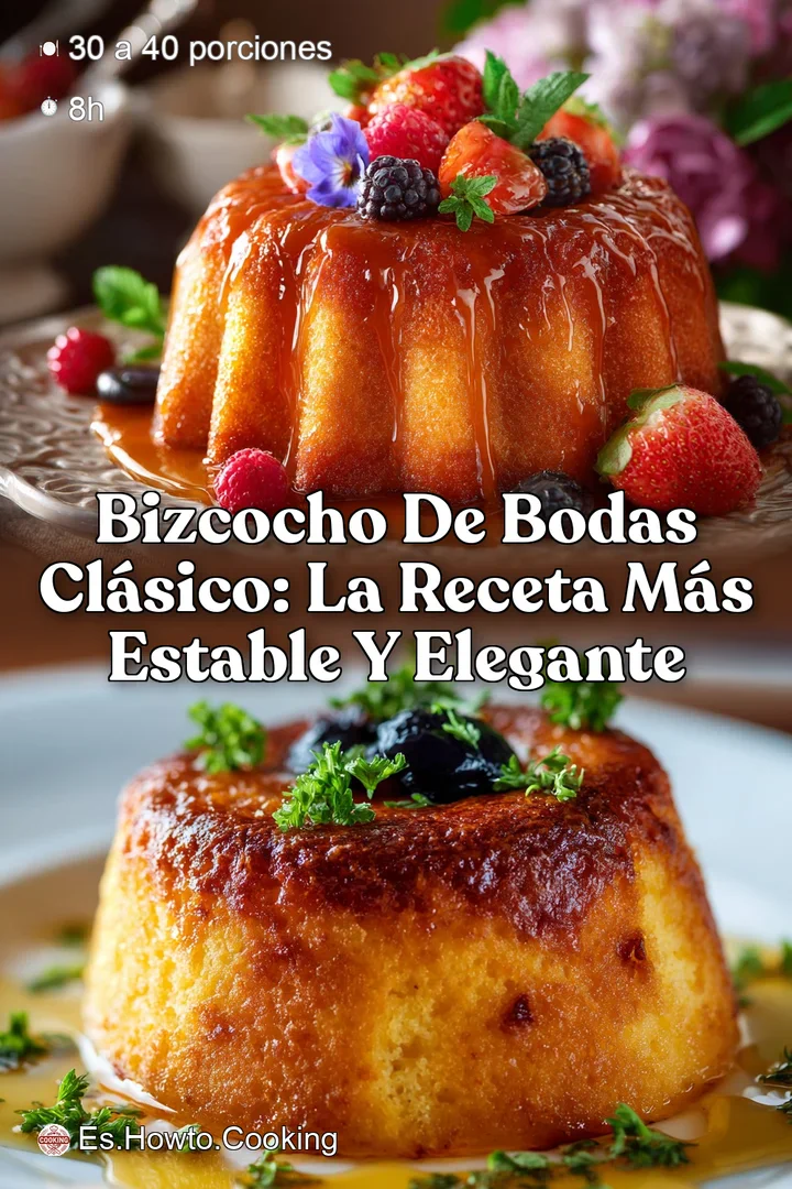 Bizcocho de Bodas Cl&aacute;sico: La Receta M&aacute;s Estable y Elegante