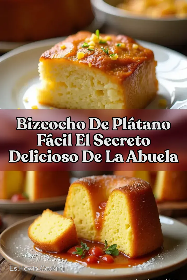 Bizcocho de Pl&aacute;tano F&aacute;cil El Secreto Delicioso de la Abuela