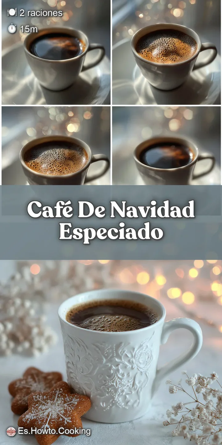 Close-up of spiced holiday coffee, showcasing the rich brown color and frothy foam, adorned with a dusting of cinnamon.