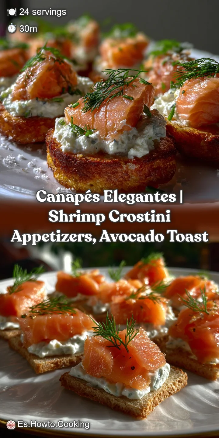 Close-up of a canap&eacute;, the bright orange cream filling glistening against a crunchy golden base, a sprig of green adding fr...