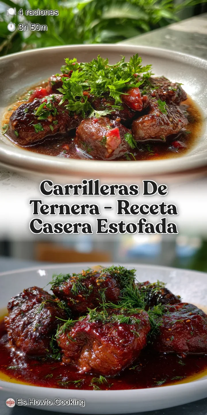 Close-up of melt-in-your-mouth beef, its deeply caramelized surface shining with savory sauce. A glimpse of soft, yielding...