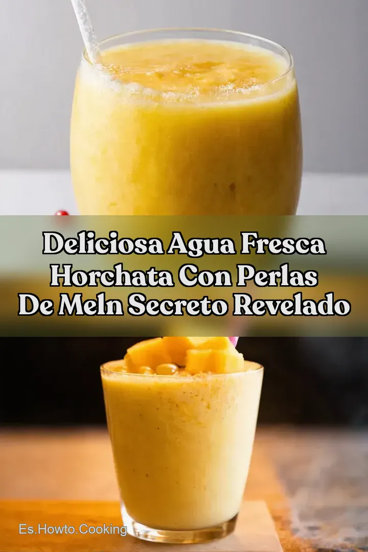 Deliciosa Agua Fresca Horchata con perlas de meln Secreto revelado