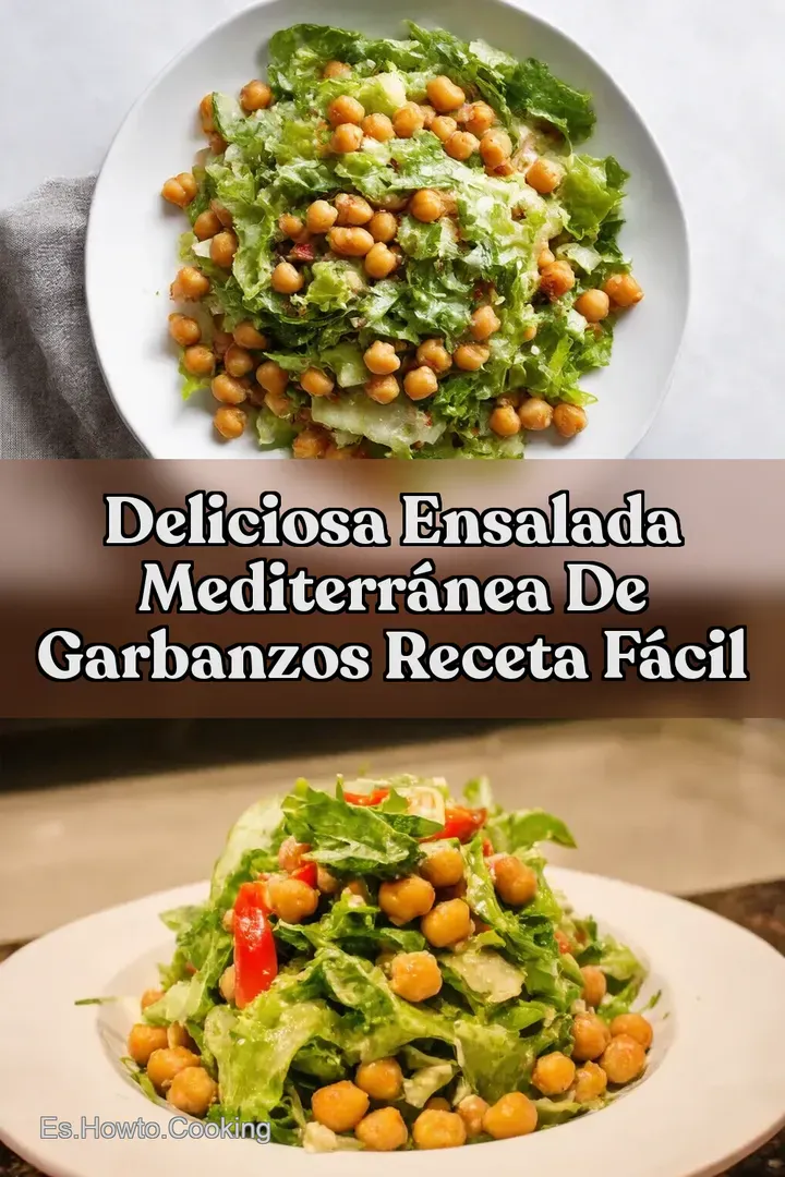 Deliciosa Ensalada Mediterr&aacute;nea de Garbanzos Receta F&aacute;cil