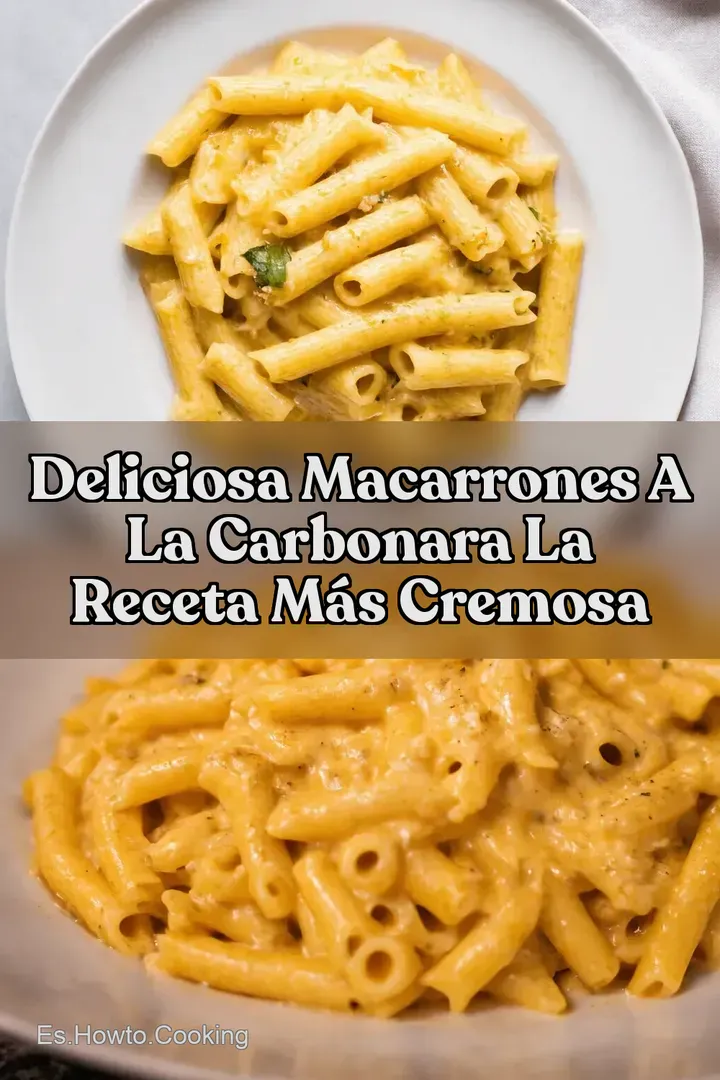 Deliciosa Macarrones a la Carbonara La Receta M&aacute;s Cremosa