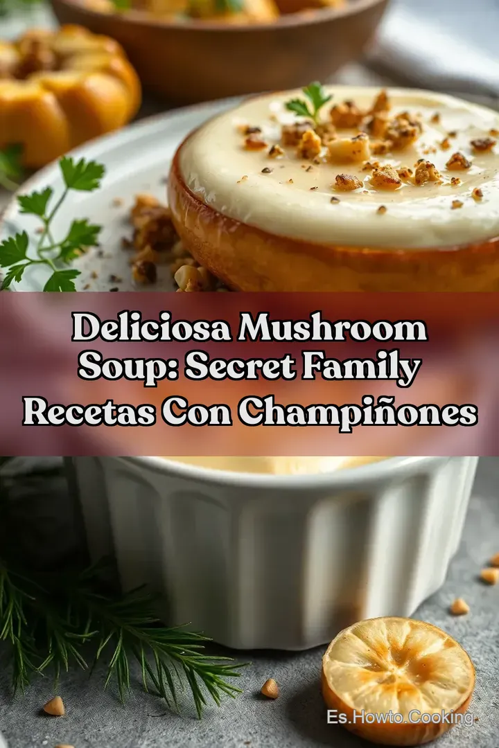 Deliciosa Mushroom Soup: Secret Family Recetas con Champi&ntilde;ones