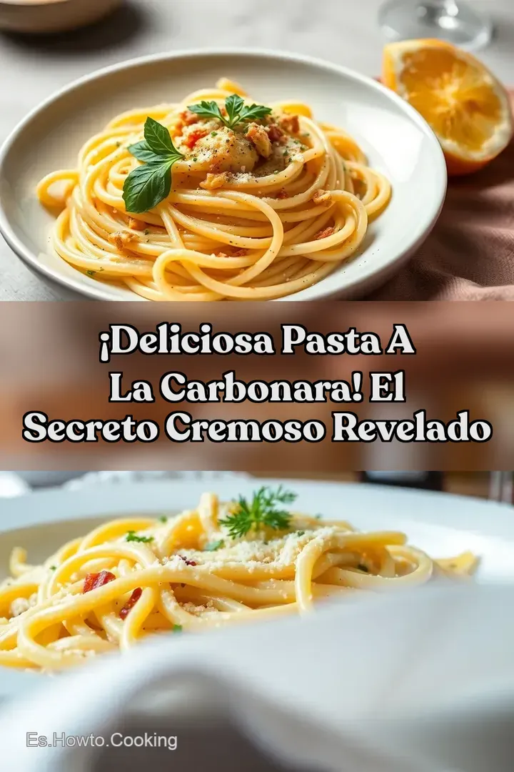 &iexcl;Deliciosa Pasta a la Carbonara! El Secreto Cremoso Revelado