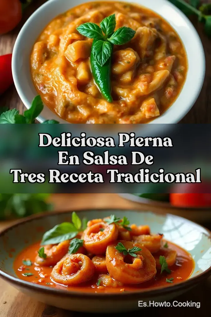 Deliciosa Pierna en Salsa de Tres Receta Tradicional