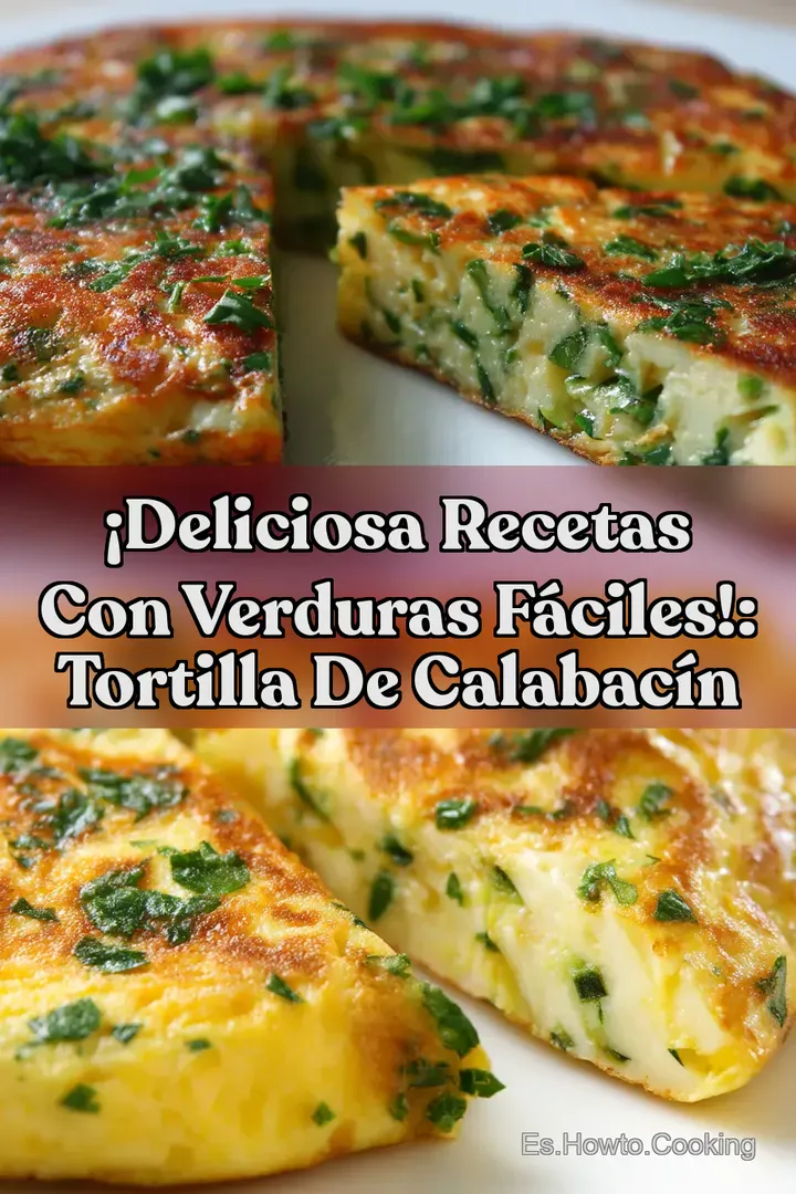 &iexcl;Deliciosa Recetas Con Verduras F&aacute;ciles!: Tortilla De Calabac&iacute;n