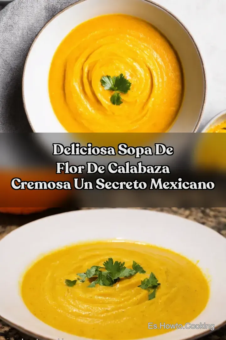 Deliciosa Sopa de Flor de Calabaza Cremosa Un Secreto Mexicano