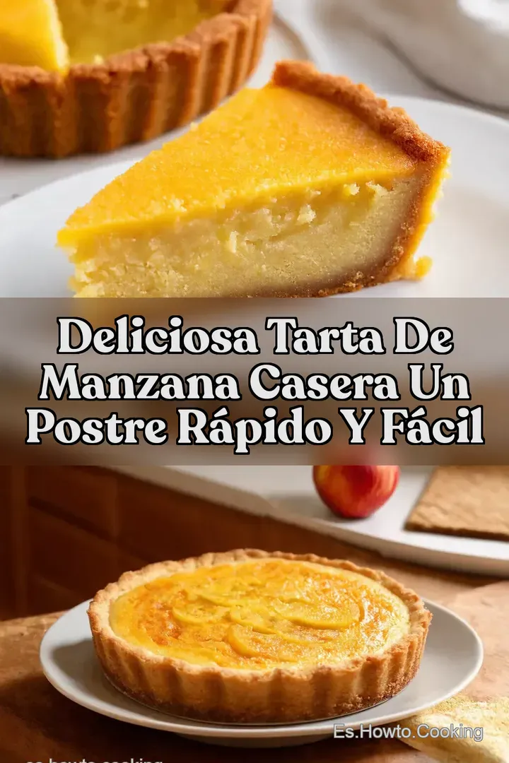Deliciosa Tarta de Manzana Casera Un Postre R&aacute;pido y F&aacute;cil