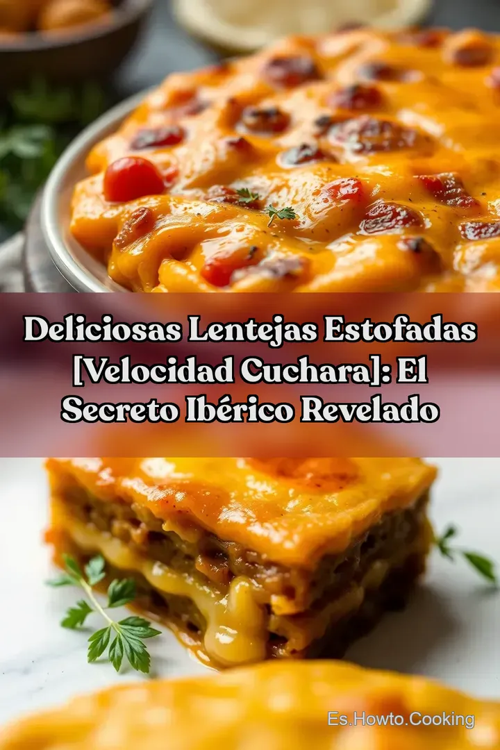 Deliciosas Lentejas Estofadas [Velocidad Cuchara]: El Secreto Ib&eacute;rico Revelado