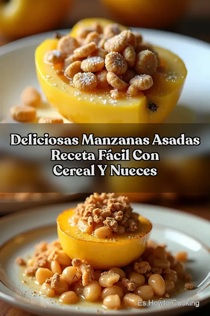 Deliciosas Manzanas Asadas Receta F&aacute;cil con Cereal y Nueces