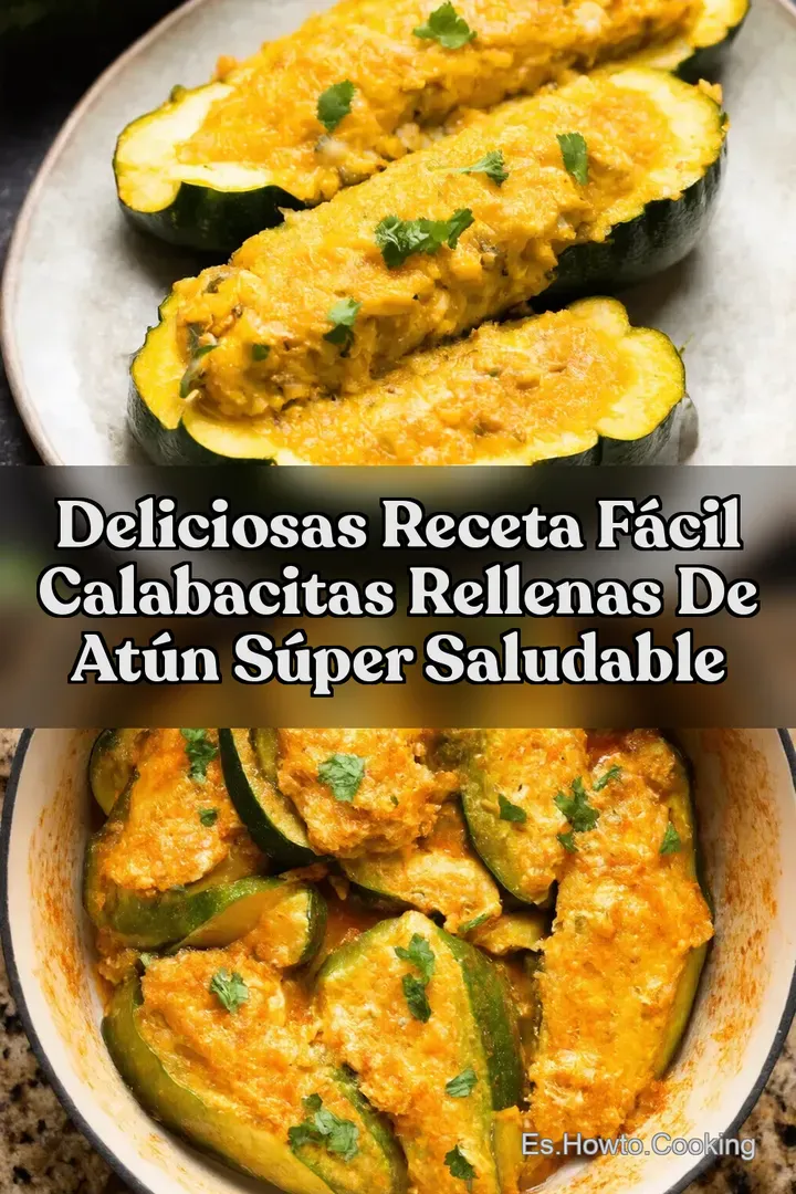 Deliciosas Receta f&aacute;cil Calabacitas rellenas de at&uacute;n S&uacute;per Saludable